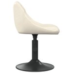vidaXL Chaises pivotantes à manger lot de 2 Crème Velours