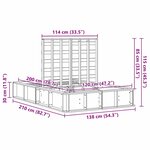 vidaXL Cadre de lit avec stockage Marron 120 x 200 cm bois