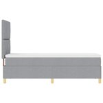 vidaXL Lit à ressorts avec matelas Gris clair 80 x 200 cm tissu