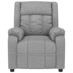 vidaXL Fauteuil inclinable électrique Gris clair Tissu