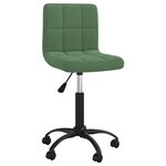 vidaXL Chaise pivotante de salle à manger Vert foncé Velours