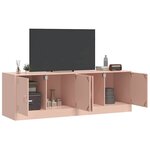 vidaXL Meubles TV 2 Pièces rose 67x39x44 cm acier