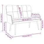 vidaXL Sofa 2 places Taupe 115 x 61 x 87 cm Tissu