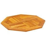 vidaXL Dessus de table 60x60x2 cm octogonal bois massif d'acacia