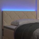 vidaXL Tête de lit avec des lumières à LED Réglable Crème 100 cm tissu