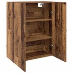 vidaXL Armoire Murale 2 Pièces Bois ancien 69 5 x 34 x 90 cm