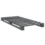 vidaXL Cadre de lit sans matelas gris 90x200 cm bois de pin massif