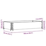 vidaXL Jardinière marron 100x50 cm bois massif de pin