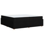 vidaXL Cadre de lit avec matelas avec matelas Noir 200 x 200 cm tissu