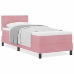 vidaXL Lit à ressorts avec matelas avec matelas Rose 80 x 200 cm tissu