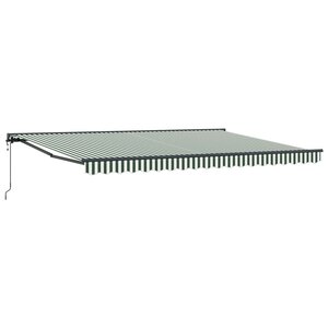 vidaXL Auvent rétractable électrique Vert Blanc Anthracite 4 × 3 5 m