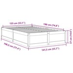 vidaXL Cadre de lit sans matelas 135x190 cm bois de pin massif
