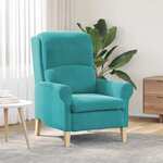 vidaXL fauteuil Turquoise 76 x 94 x 102 cm Velours