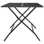 vidaXL Table de jardin pliable anthracite 110x80x72 cm maille d'acier