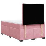 vidaXL Sommier à lattes de lit avec matelas Rose 120x200 cm Velours