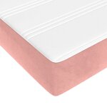 vidaXL Matelas de lit à ressorts ensachés Rose 120x200x20 cm Velours