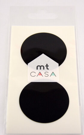 Masking Tape MT Casa Seal Sticker rond en washi noir - black