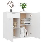 vidaXL Buffet Blanc 80x36x75 cm Aggloméré