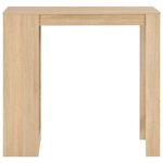 vidaXL Table de bar avec étagère Chêne 110x50x103 cm