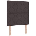 Lit avec sommier et matelas vidaXL & LED Marron Foncé 80x200 cm Tissu
