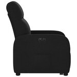 vidaXL Fauteuil inclinable électrique noir tissu