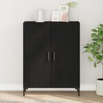 vidaXL Buffet Chêne noir 69 5 x 34 x 90 cm Bois d'ingénierie