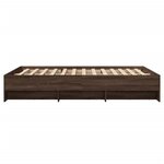 vidaXL Cadre de lit sans matelas chêne marron 120x200 cm