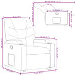 vidaXL Fauteuil inclinable noir tissu