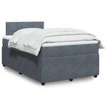 vidaXL Sommier à lattes de lit et matelas gris foncé 120x190cm velours