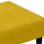 vidaXL Repose-pied jaune 77x55x31 cm velours