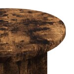 vidaXL Table d'appoint 2 Pièces Chêne fumé Ø 39 x 38 cm Bois d'ingénierie