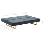 Vidaxl canapé-lit tissu gris foncé