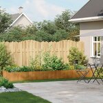 vidaXL Jardinière rouillé 360x80x40 cm acier inoxydable