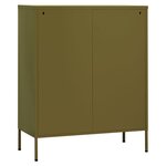 vidaXL Armoire de rangement Vert olive 80x35x101 5 cm Acier