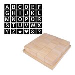 Cubes en bois Alphabet à faire soi-même - 6 cm