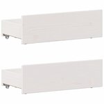 vidaXL Lit bibliothèque sans matelas blanc 90x200cm bois de pin massif