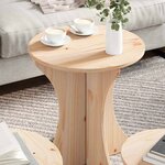 vidaXL Table basse 3 Pièces Naturel 46 x 46 x 47 cm Bois massif en pin