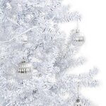 vidaXL Arbre de Noël neigeux avec base de parapluie Blanc 190 cm