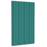 vidaXL Panneaux de toiture 36 Pièces Acier galvanisé Vert 80x45 cm