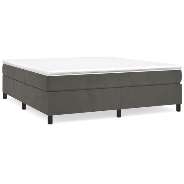 vidaXL Cadre de lit Gris foncé 180 x 200 cm Velours