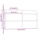vidaXL Tête de lit chêne sonoma 180 cm acier et bois d'ingénierie