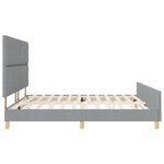 vidaXL Cadre de lit avec tête de lit Gris clair 200 x 200 cm tissu