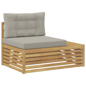 vidaXL Canapé d'extérieur en bout avec coussin Blanc 115 x 83 x 73 cm