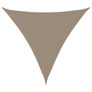 vidaXL Voile de parasol tissu oxford triangulaire 4x4x4 m taupe