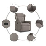 vidaXL Fauteuil inclinable Taupe Tissu