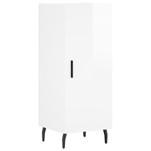 vidaXL Buffet Blanc brillant 34 5x34x90 cm Bois d'ingénierie