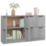 vidaXL Buffets 2 Pièces Sonoma gris 60x30x70 cm Bois d'ingénierie