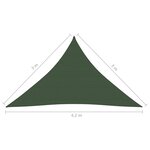 vidaXL Voile d'ombrage 160 g/m² Vert foncé 3x3x4 2 m PEHD