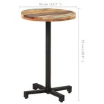 vidaXL Table de bistro Ronde Ø50x75 cm Bois de récupération massif