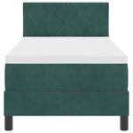 vidaXL Lit à ressorts avec matelas Vert foncé 80 x 200 cm Velours